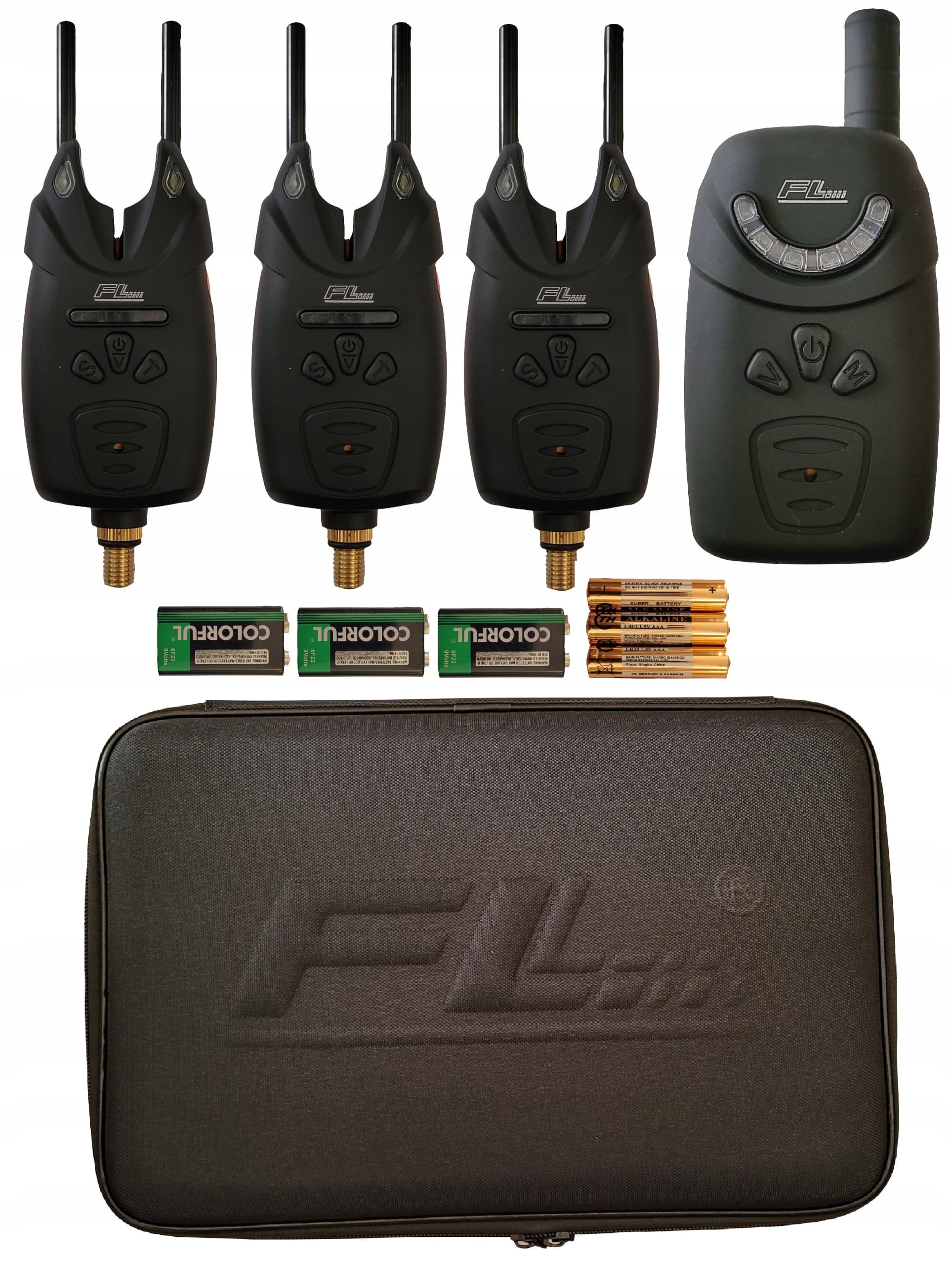 Bite Alarm Set 3+1 with Receiver (FL, SYG3+1)