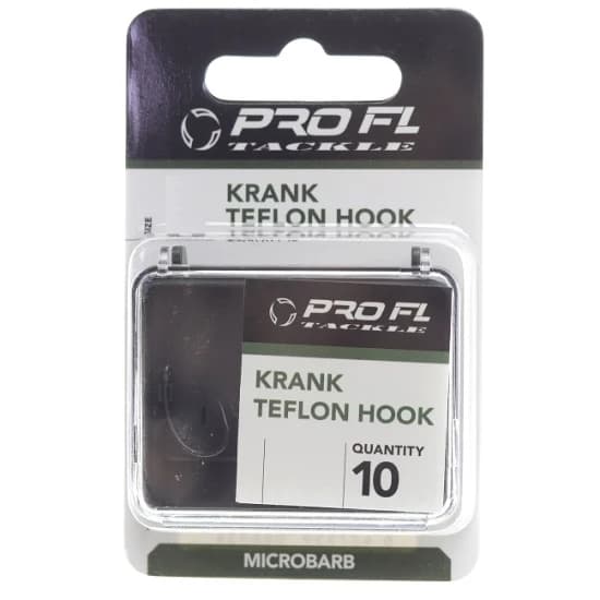 Pro FL Krank Teflon Carp Hooks Size 8 – 10 pcs